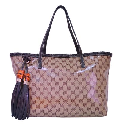 GG Bamboo Tassel Tote, front view